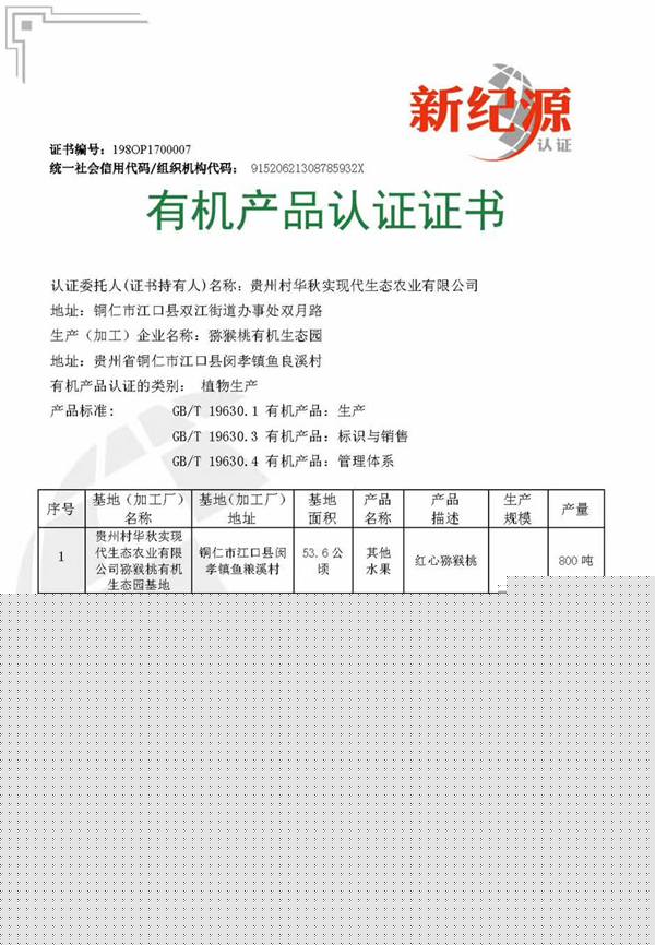 貴州銅仁獼猴桃