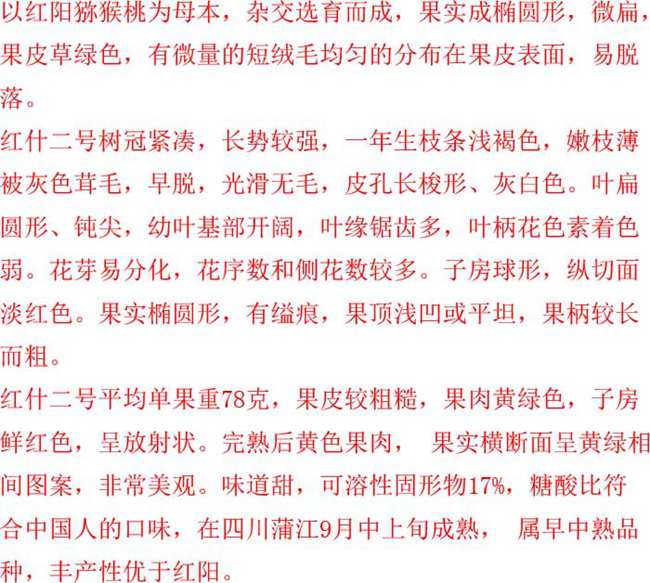 紅什二號獼猴桃